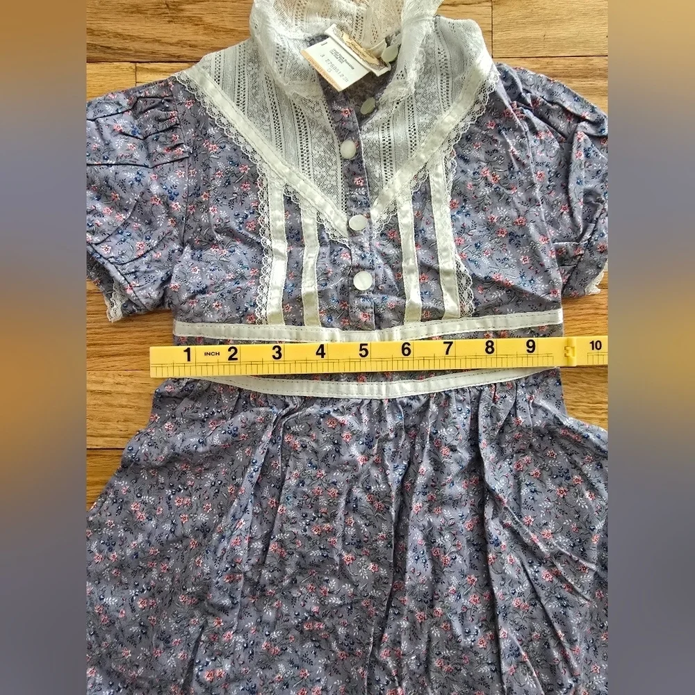 Gunne Sax Jessica Mcclintock Vtg 70s Girls Size 5 Ditsy Floral Peasant Dress